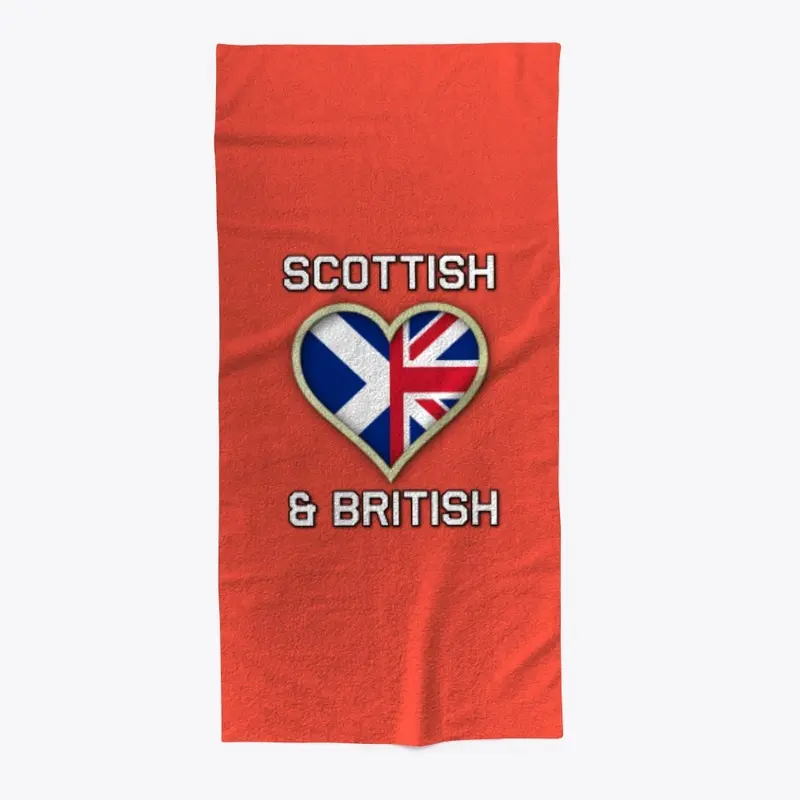 Scottish and British beach towel